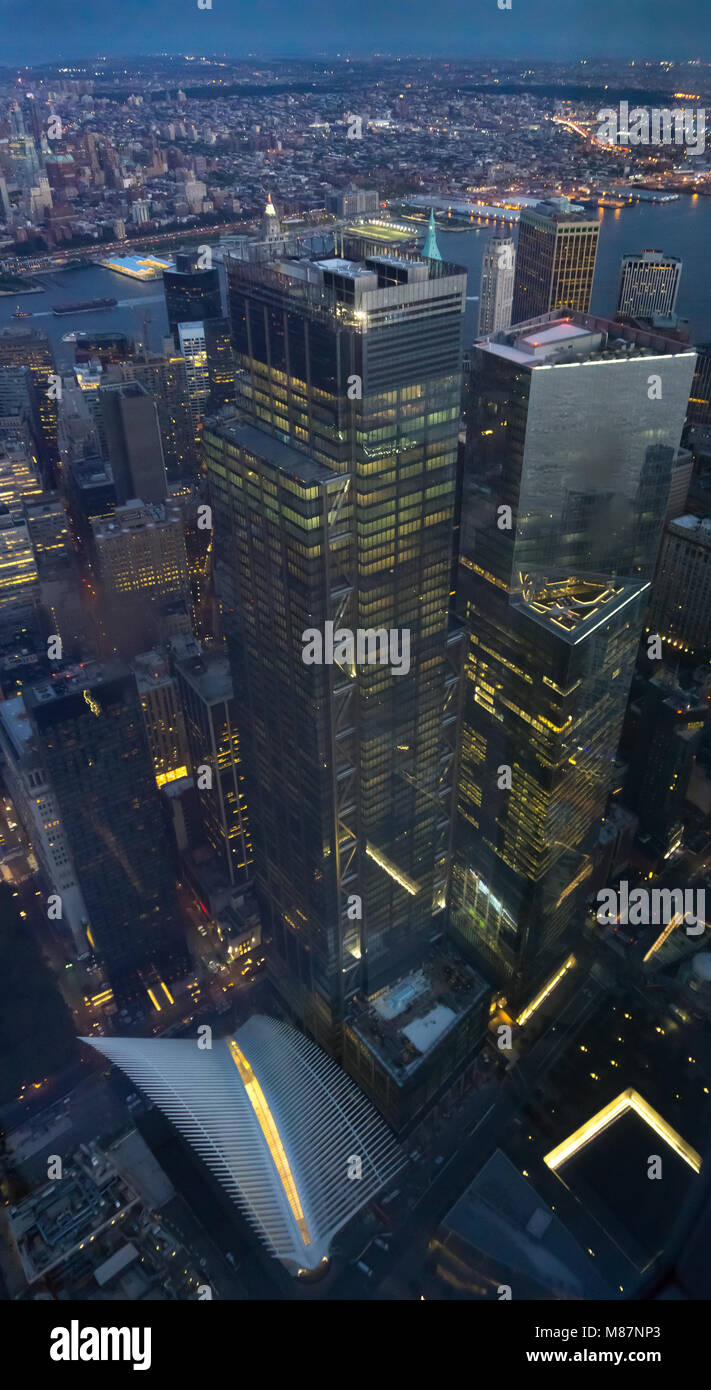 World Trade Center di notte Foto Stock