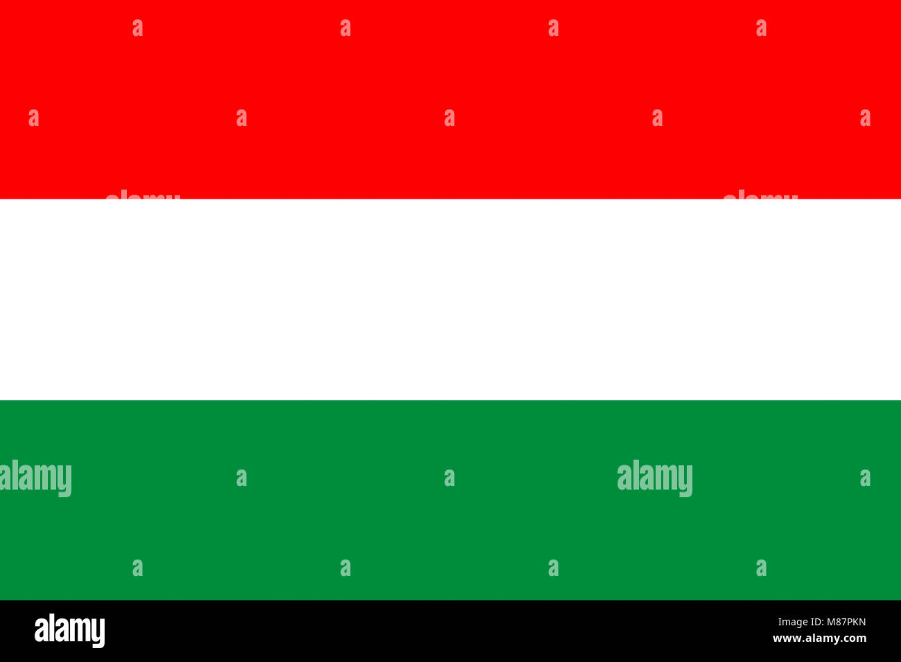 Bandiera nazionale di Ungheria. Foto Stock