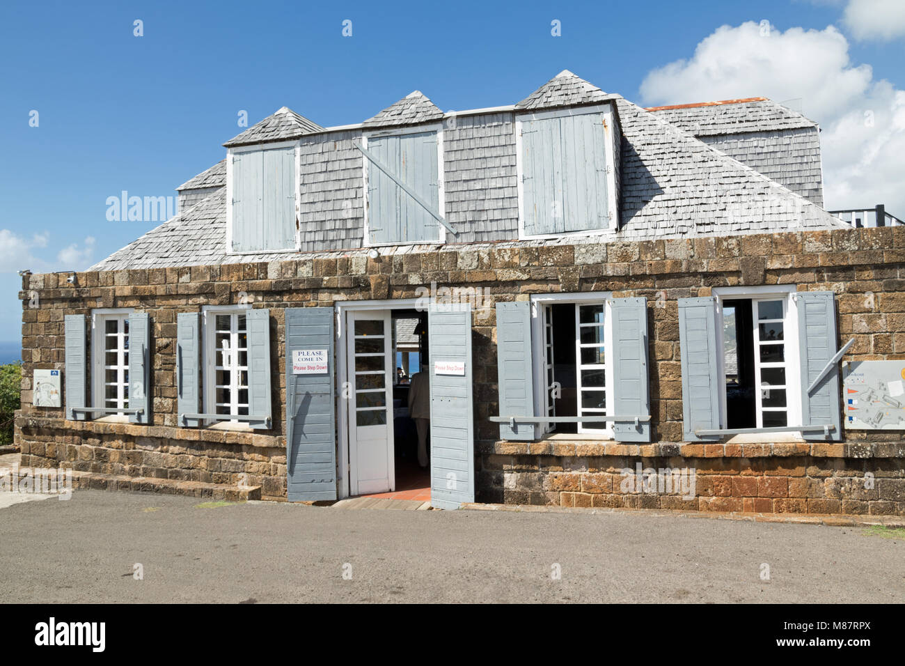 Vedetta militare a Shirley Heights in Antigua e Barbuda Foto Stock