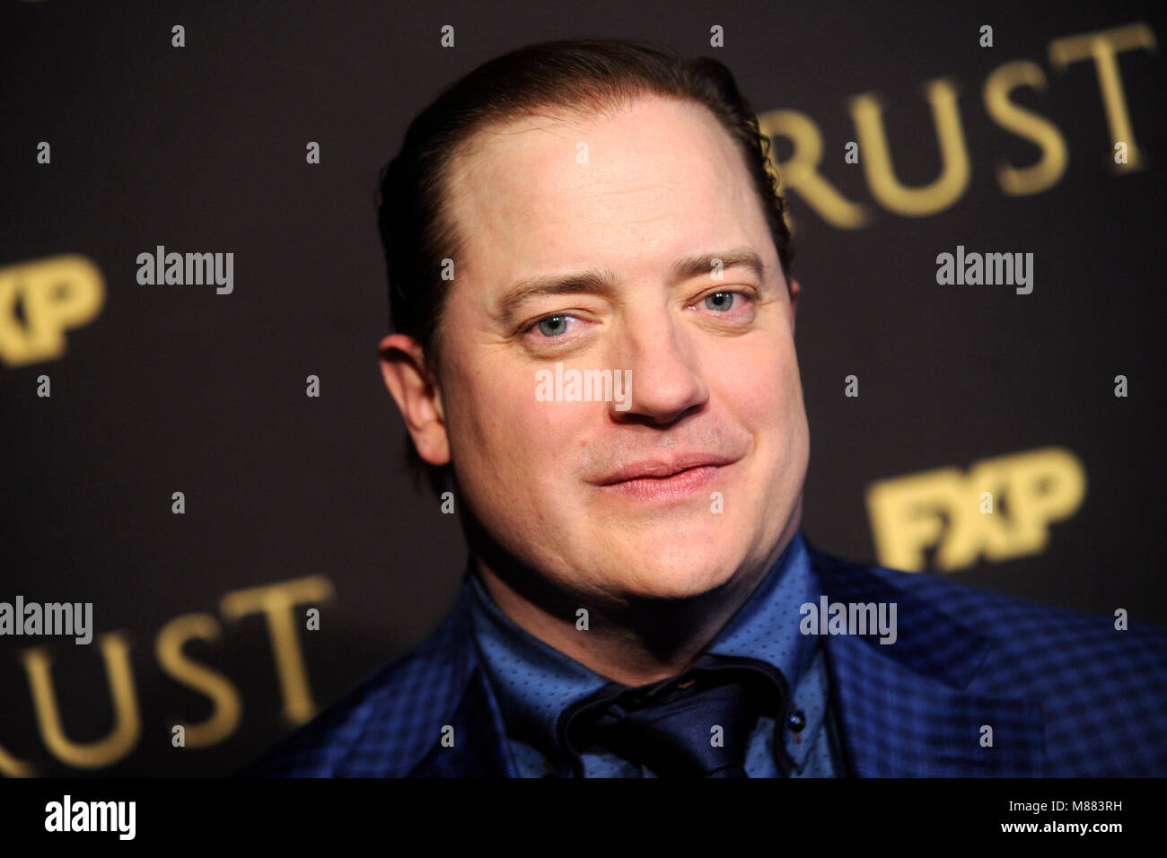 Brendan Fraser frequentando il FX Networks' 'fiducia' New York lo screening a Firenze Gould Hall il 14 marzo 2018 a New York City. Foto Stock