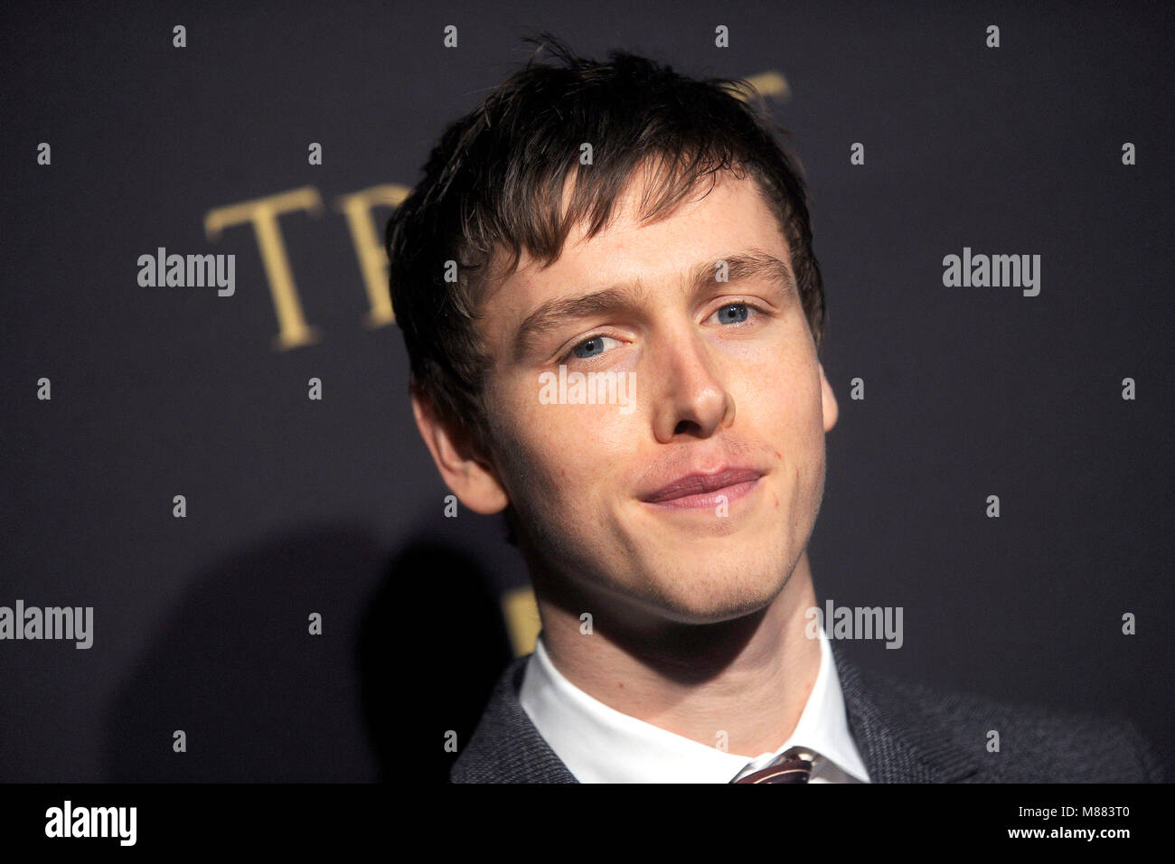 Harris Dickinson frequentando il FX Networks' 'fiducia' New York lo screening a Firenze Gould Hall il 14 marzo 2018 a New York City. Foto Stock