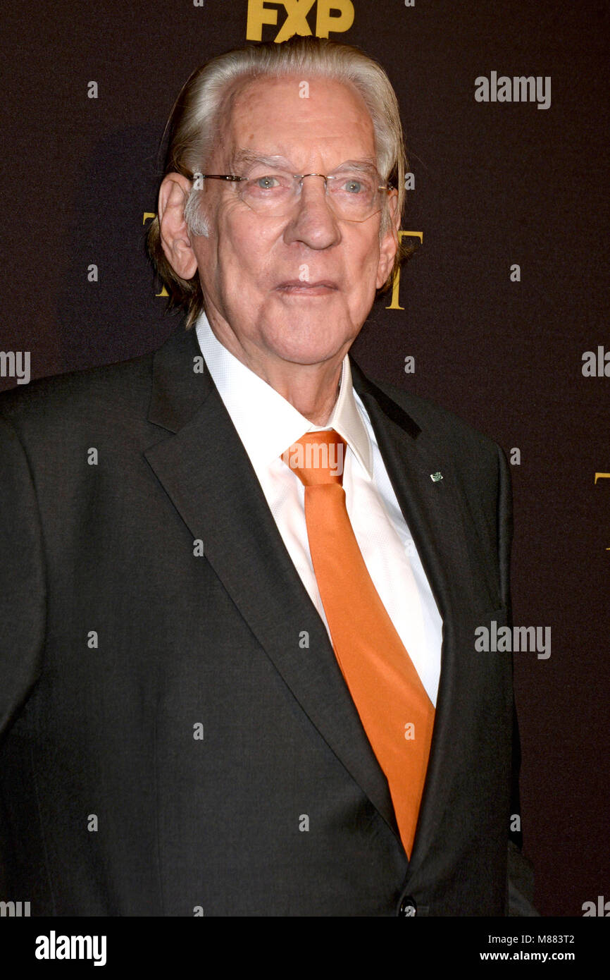 Donald Sutherland frequentando il FX Networks' 'fiducia' New York lo screening a Firenze Gould Hall il 14 marzo 2018 a New York City. Foto Stock