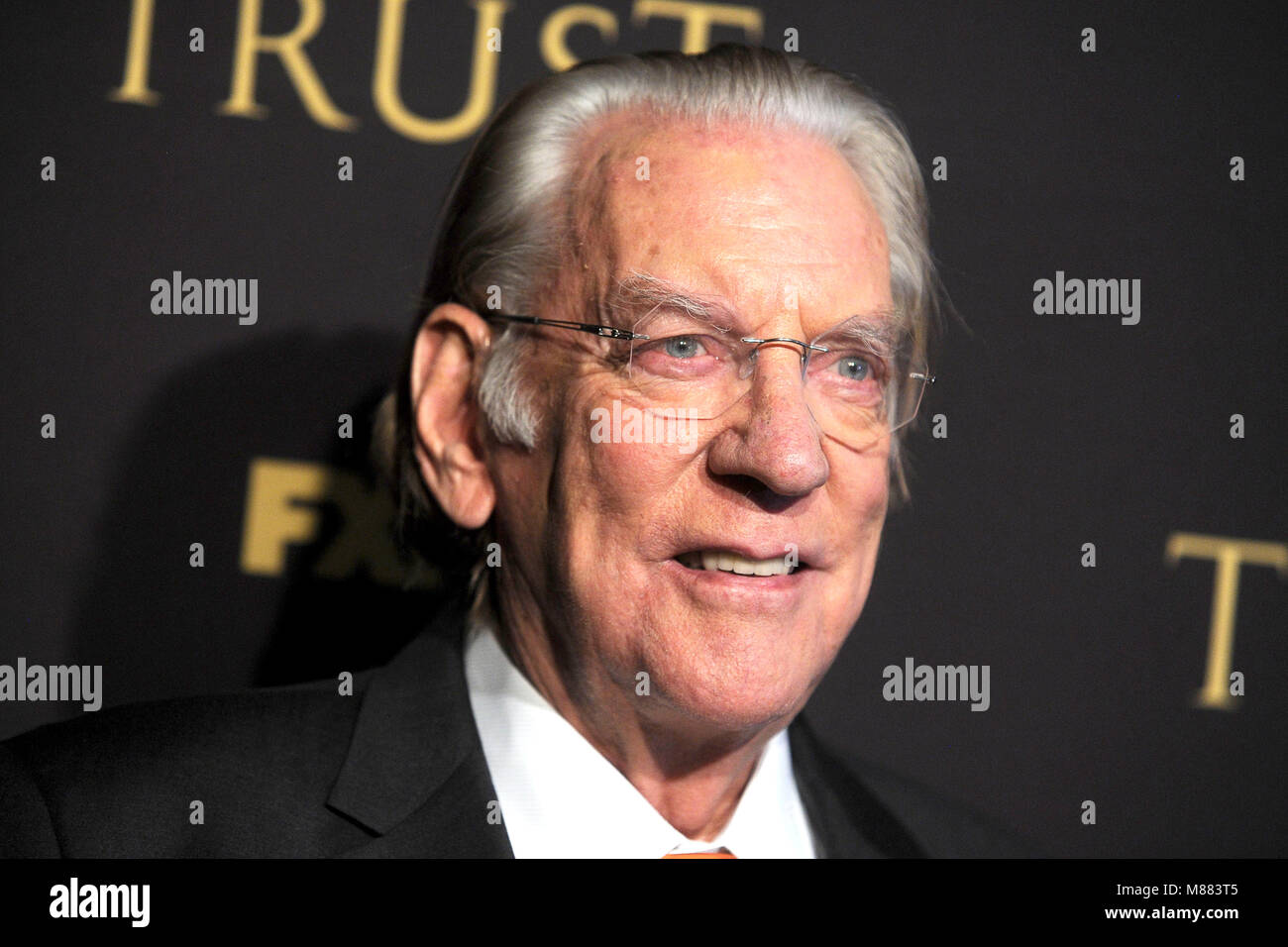 Donald Sutherland frequentando il FX Networks' 'fiducia' New York lo screening a Firenze Gould Hall il 14 marzo 2018 a New York City. Foto Stock