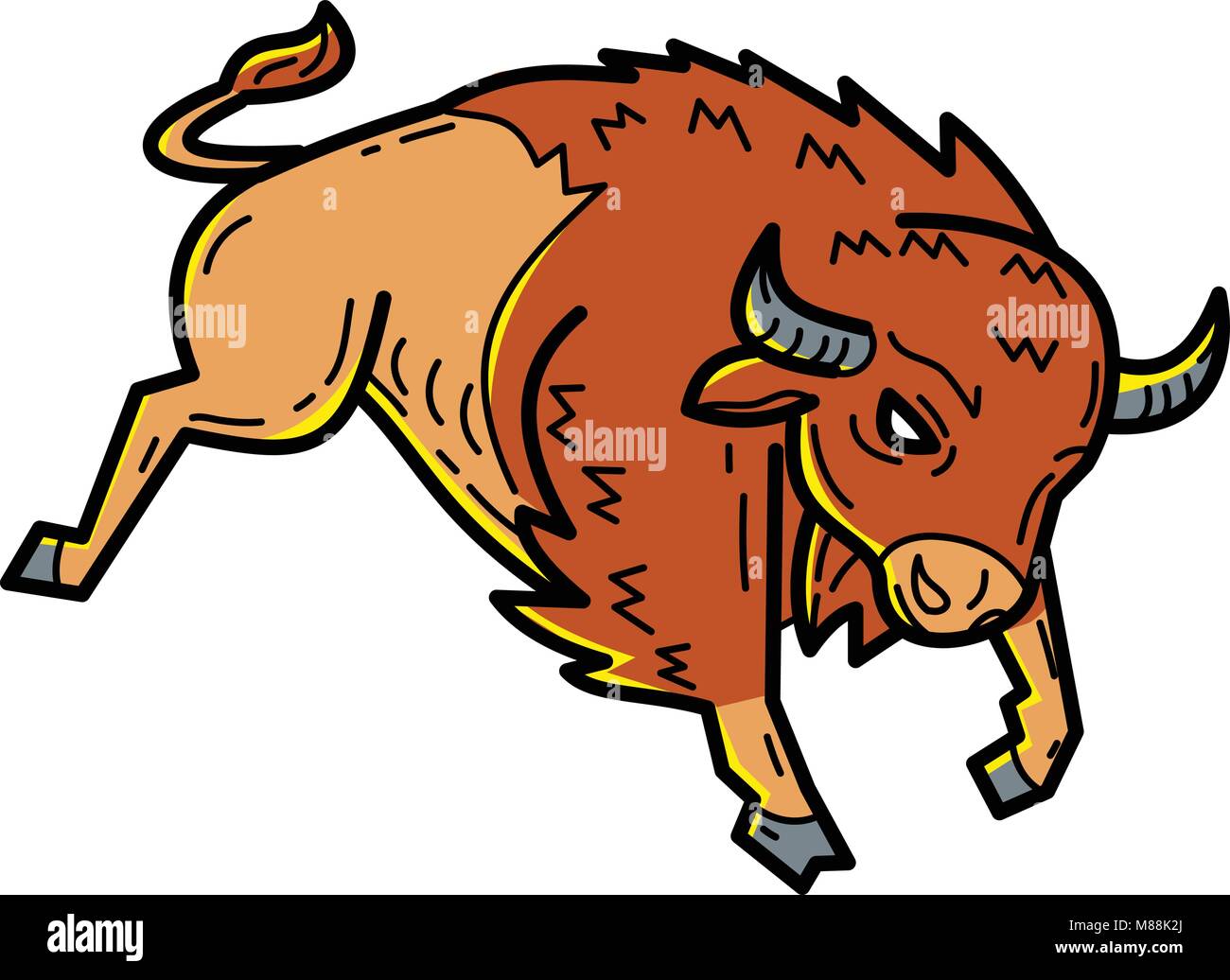 Illustrazione del bisonte americano Immagini senza sfondo e Foto Stock  ritagliate - Alamy
