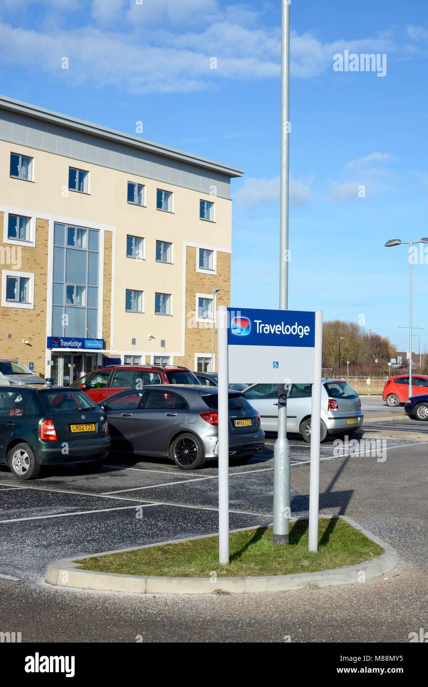 Weston-Super-Mare, Travelodge, Somerset, Regno Unito Foto Stock