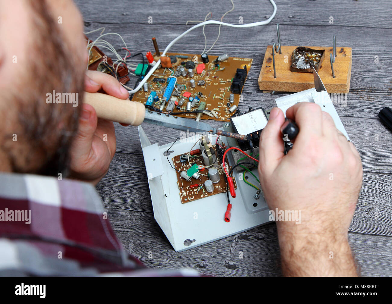 Master elemento di saldatura Foto Stock