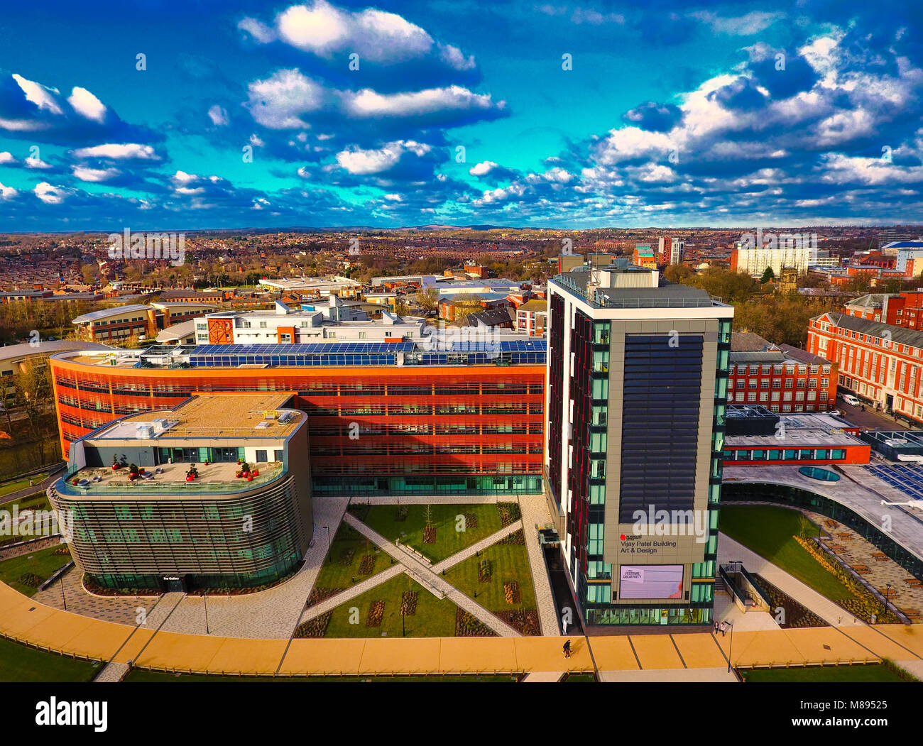 Bella Vijay Patel edificio a De Montfort University Foto Stock