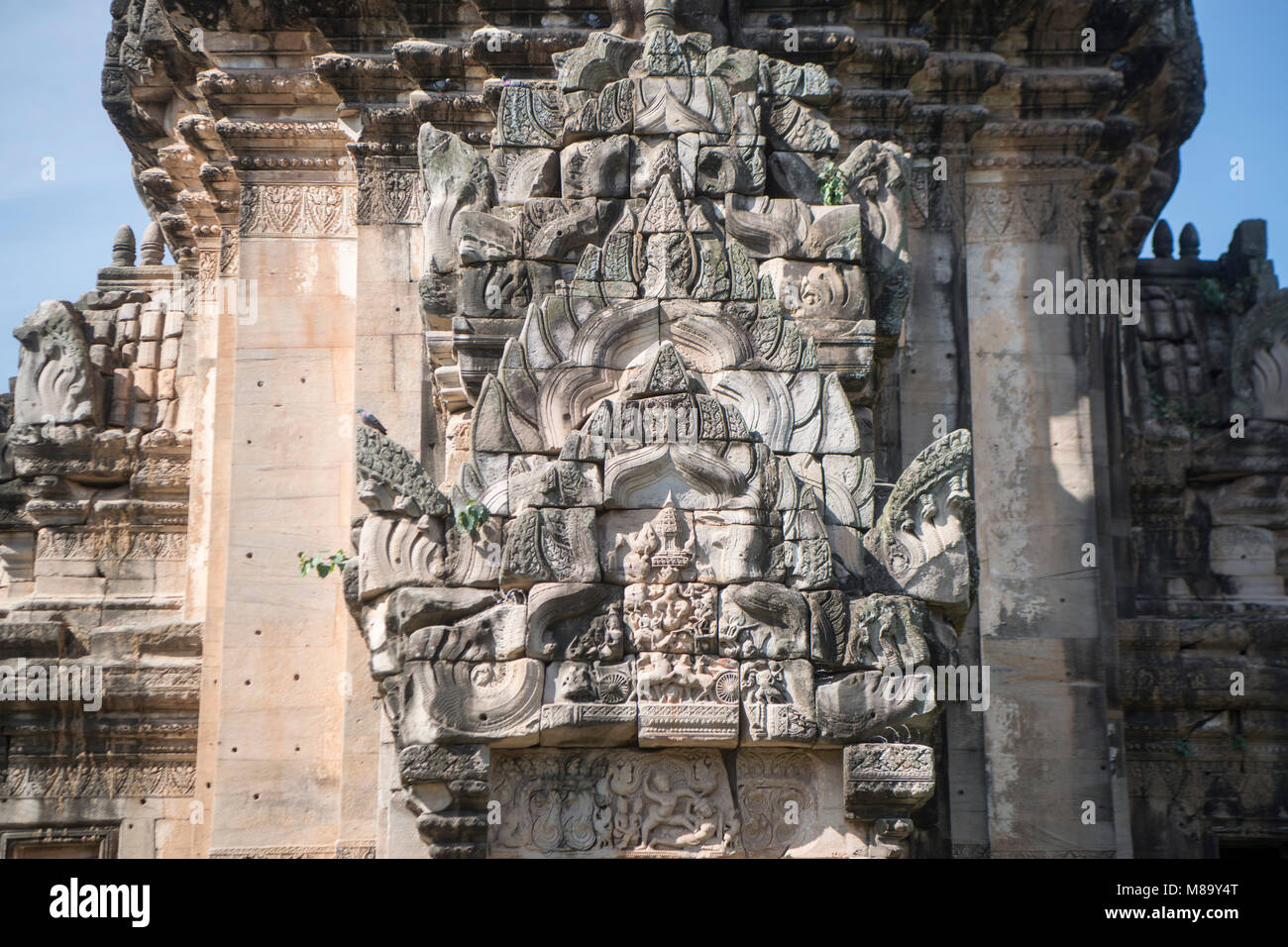 Il tempio Khmer rovine di Phimai parco storico presso il Festival di Phimai nella città di Phimai in Provinz Nakhon Ratchasima in Isan in Thailandia Foto Stock