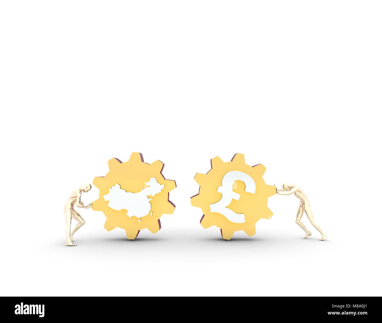 La cooperazione finanziaria e di cooperazione e di influenza tra marce,Cina e cancelletto Foto Stock