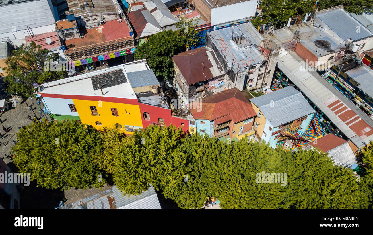 La Boca Caminito - Barrio de La Boca, Buenos Aires, Argentina Foto Stock