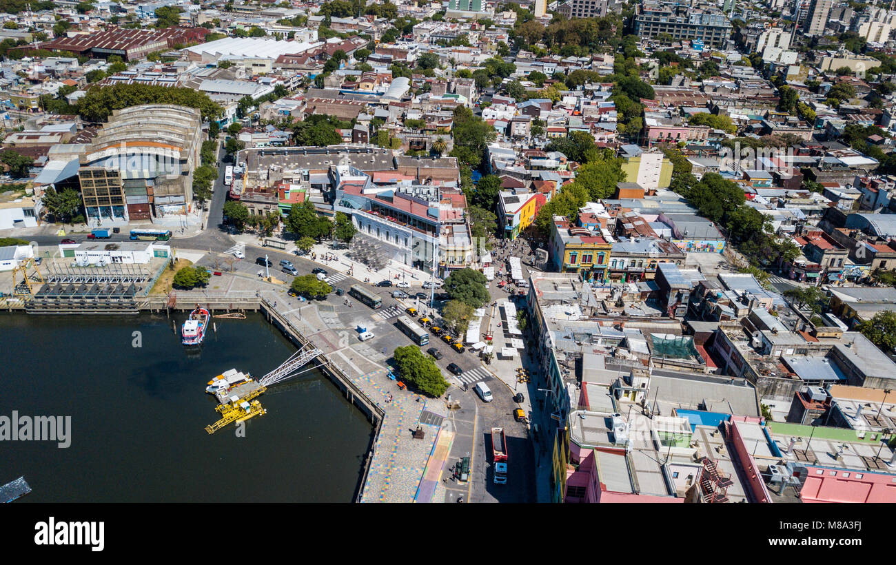 La Boca Caminito - Barrio de La Boca, Buenos Aires, Argentina Foto Stock