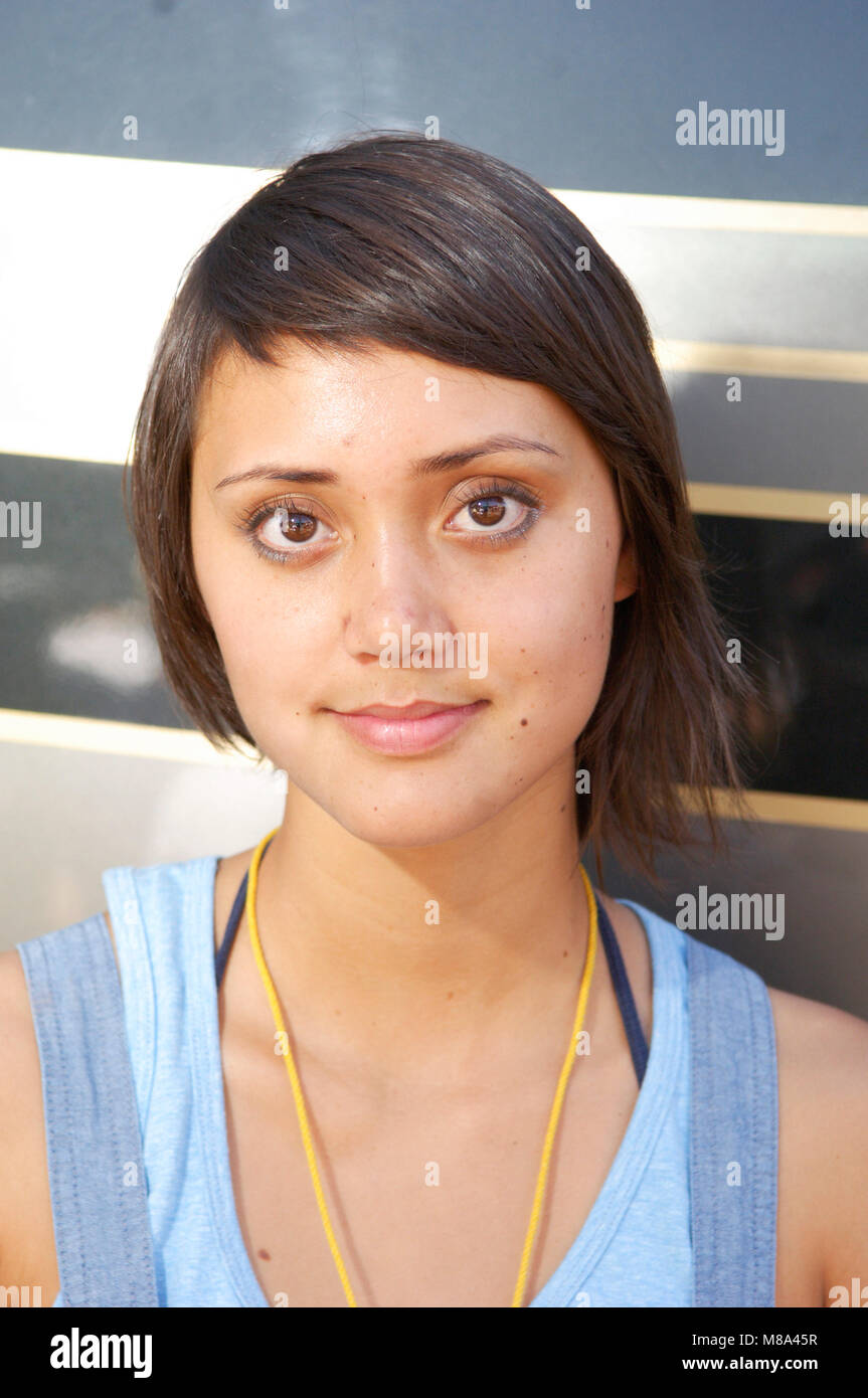 Meg & Dia ritratto di backstage durante il Vans warped tour 2007. Foto Stock