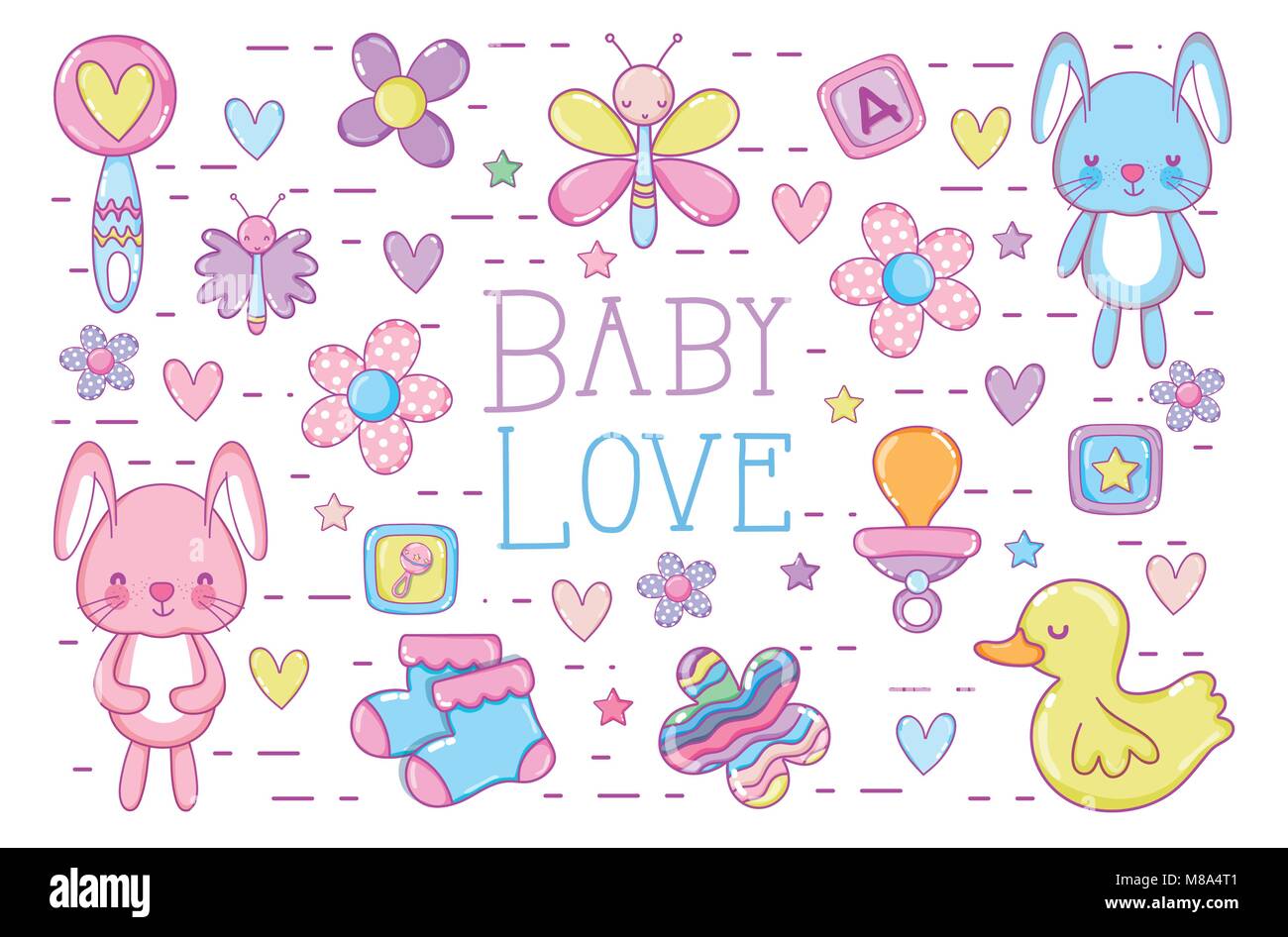 Baby Love card Illustrazione Vettoriale