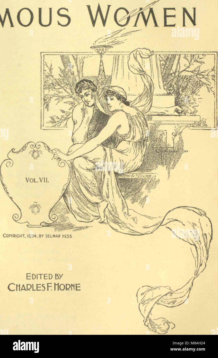 "Great Men and Famous Women, volume 7" (1894) fornisce schizzi biografici di oltre 200 figure storiche di spicco, presentati attraverso illustrazioni a penna e matita e storie dettagliate di vita. Foto Stock