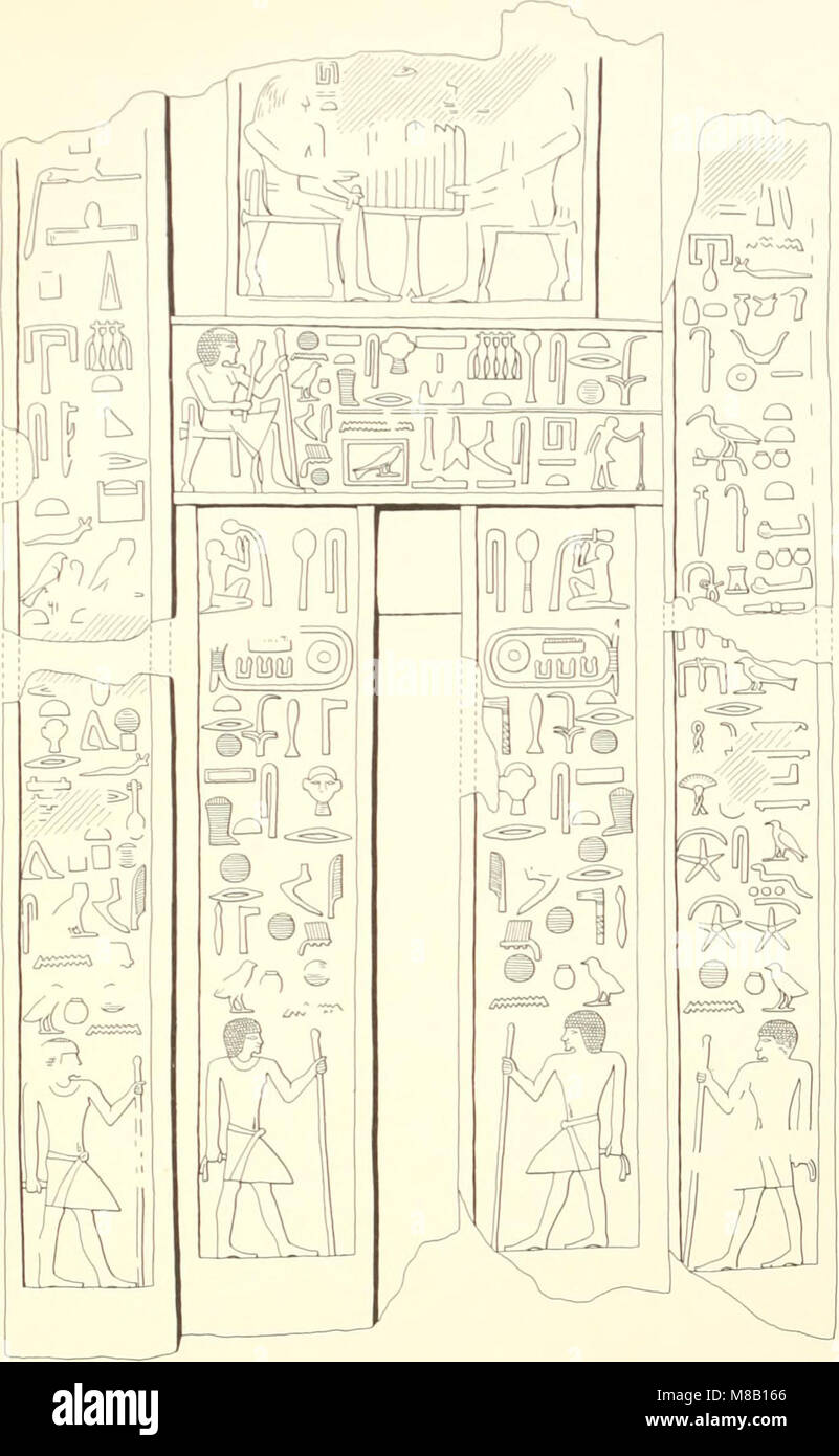 Testi geroglifico egiziano di stele, etc (1911) (14743211136) Foto Stock