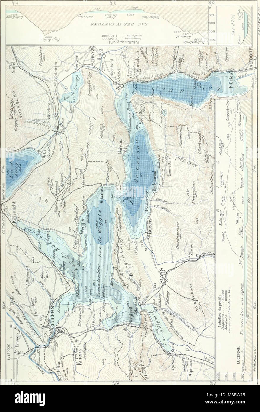 Dictionnaire géographique de la Suisse; publié Sous les auspici de la Société neuchâteloise de géographie, et sous la direction de Charles Knapp, Maurice Borel, cartographe, et de V. Att 0156 Foto Stock