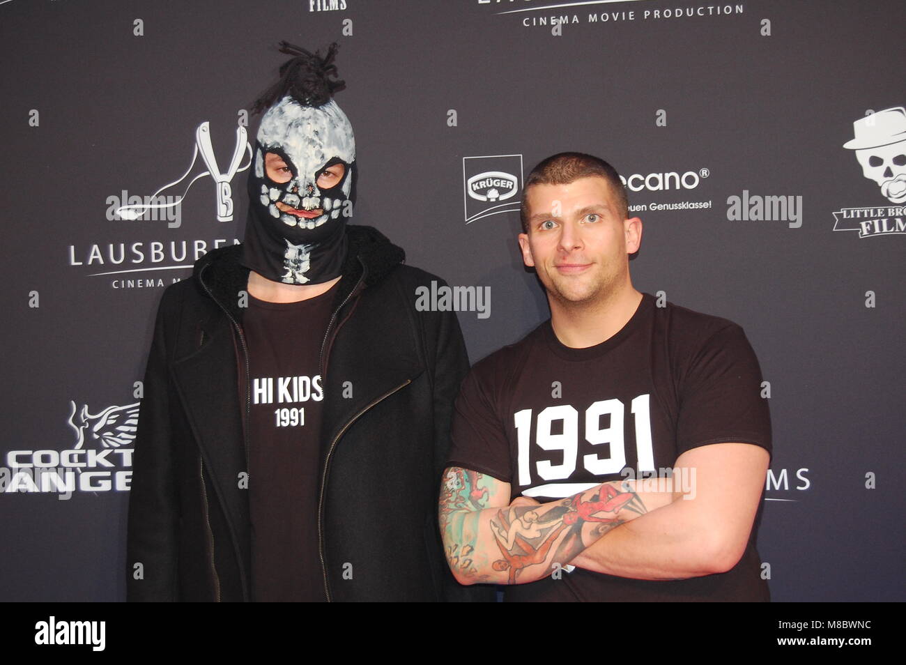 Il rapper GENETIKK und Filmemacher TAREK ELAHIL 10 Jahre LBFilms - 08.02.2014 - Hotel Intercontinental Berlin Berlinale 2014 Foto Stock