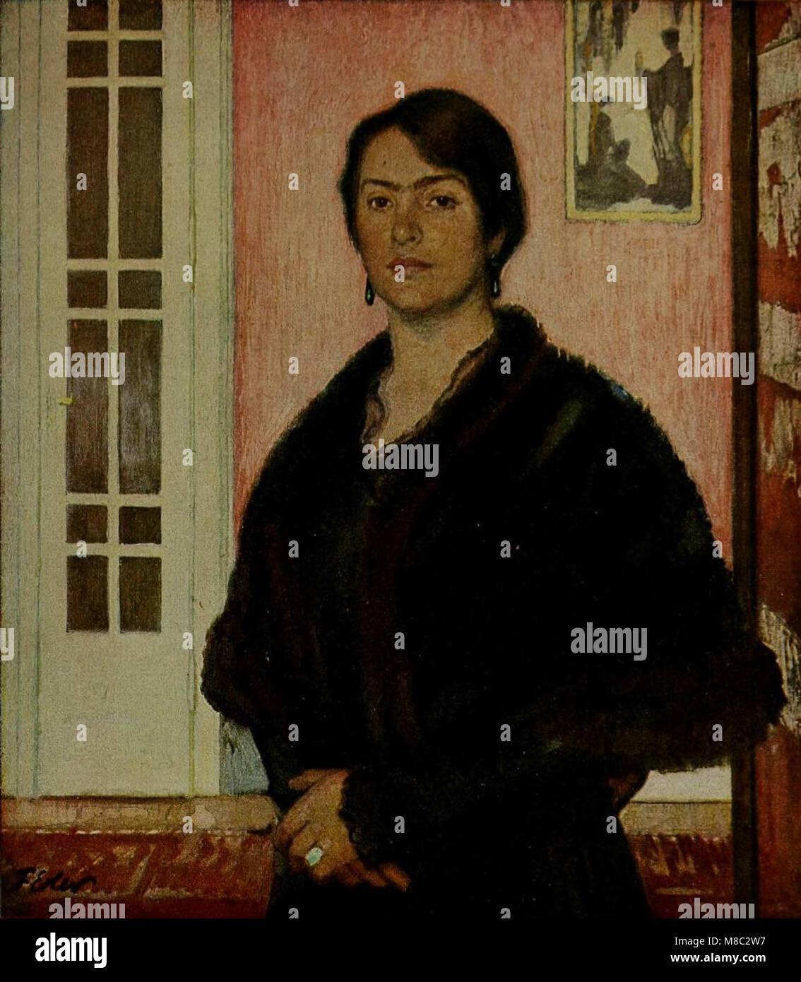 Fritz Erler - Bildnis der Gattin (Anna Hörger), 1916 Foto Stock