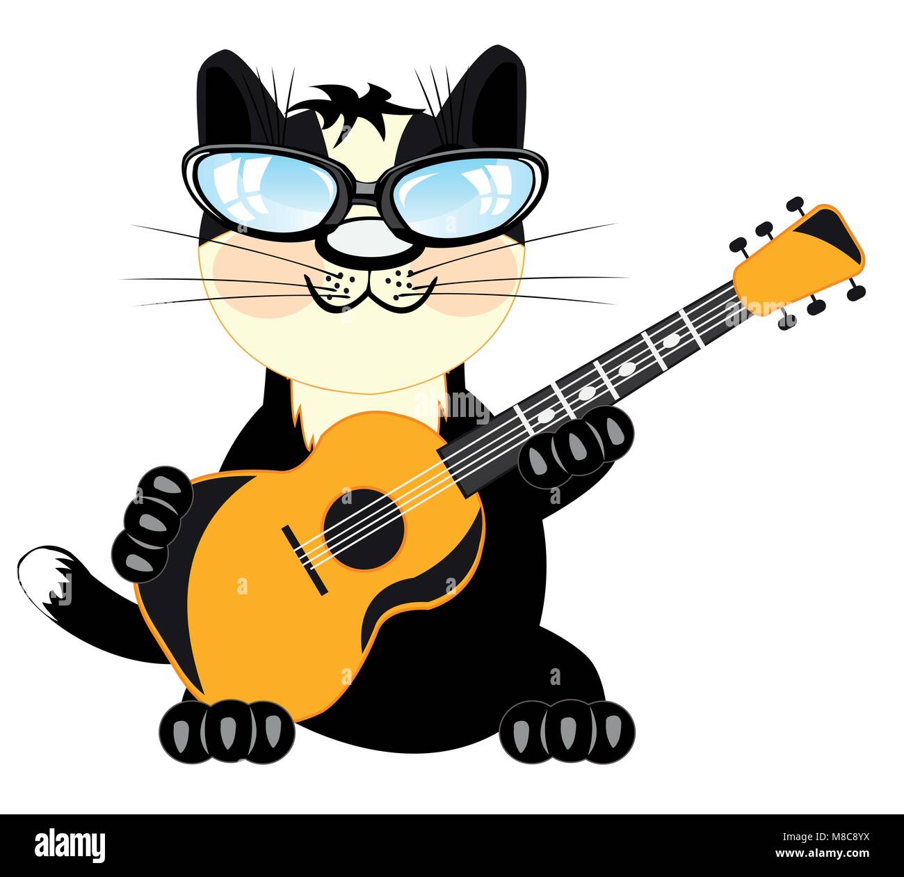 Gatto con chitarra Immagine e Vettoriale - Alamy