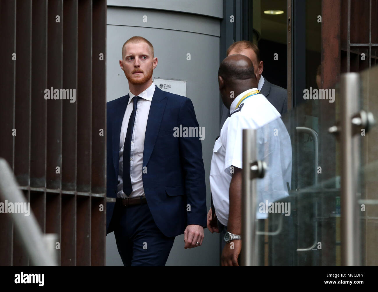 Ben si discosta di Stokes Bristol Magistrates Court dopo la sua non colpevole motivo. Dotato di: Ben Stokes dove: Londra, Regno Unito quando: 13 Feb 2018 Credit: Danny Martindale/WENN Foto Stock