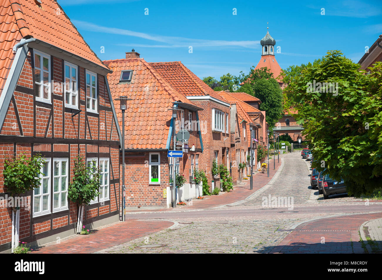 Johannisstrasse storico, Oldenburg in Holstein, Mar Baltico, Schleswig-Holstei, Germania, Europa Foto Stock