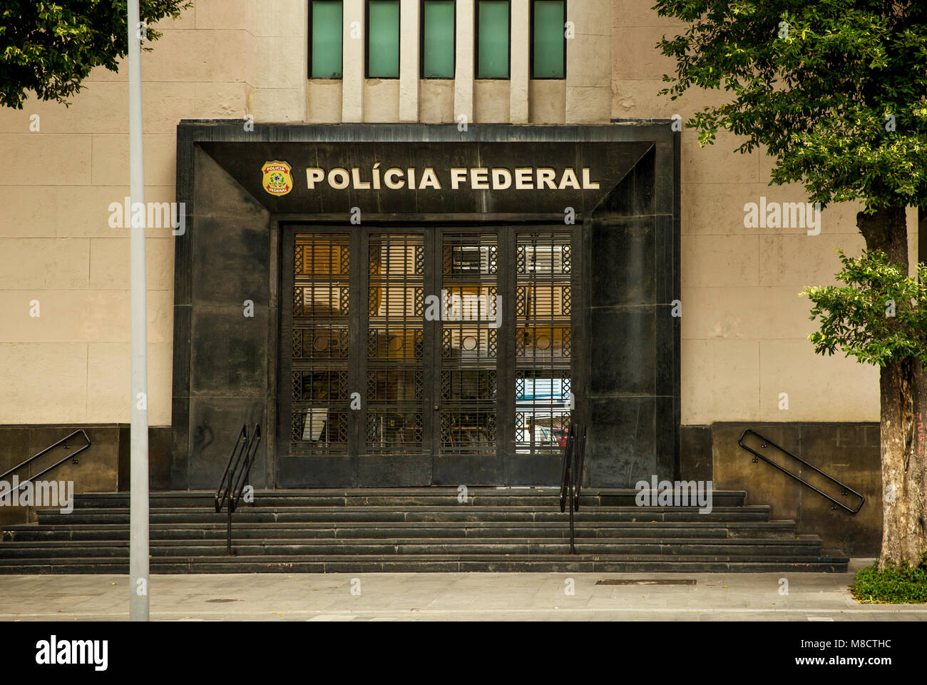 Stazione di polizia a Rio de Janeiro in Brasile Foto Stock