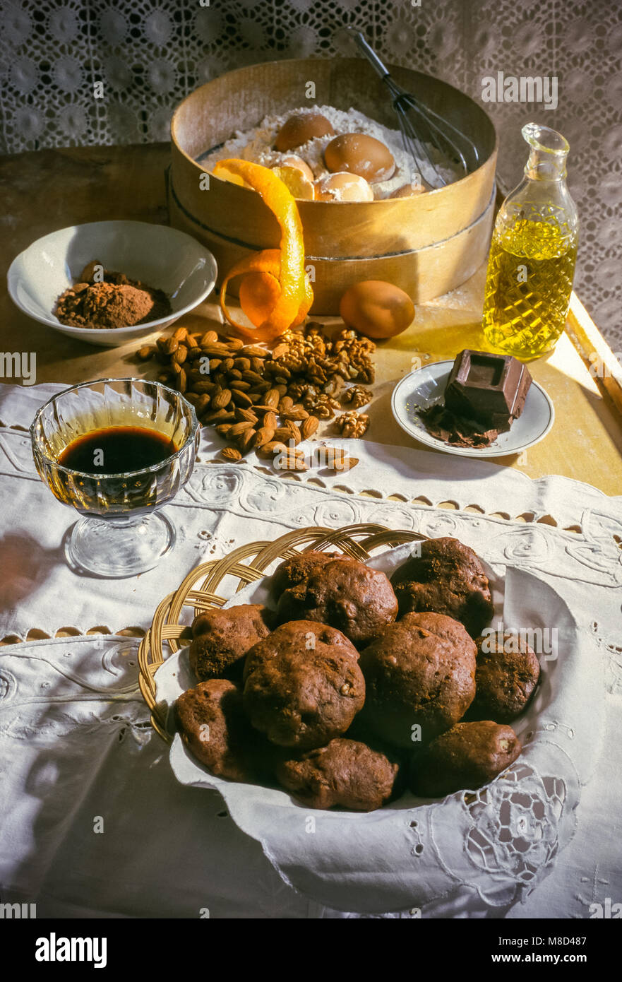Dolce con mosto cotto dolci tradizionali, Abruzzo Foto Stock