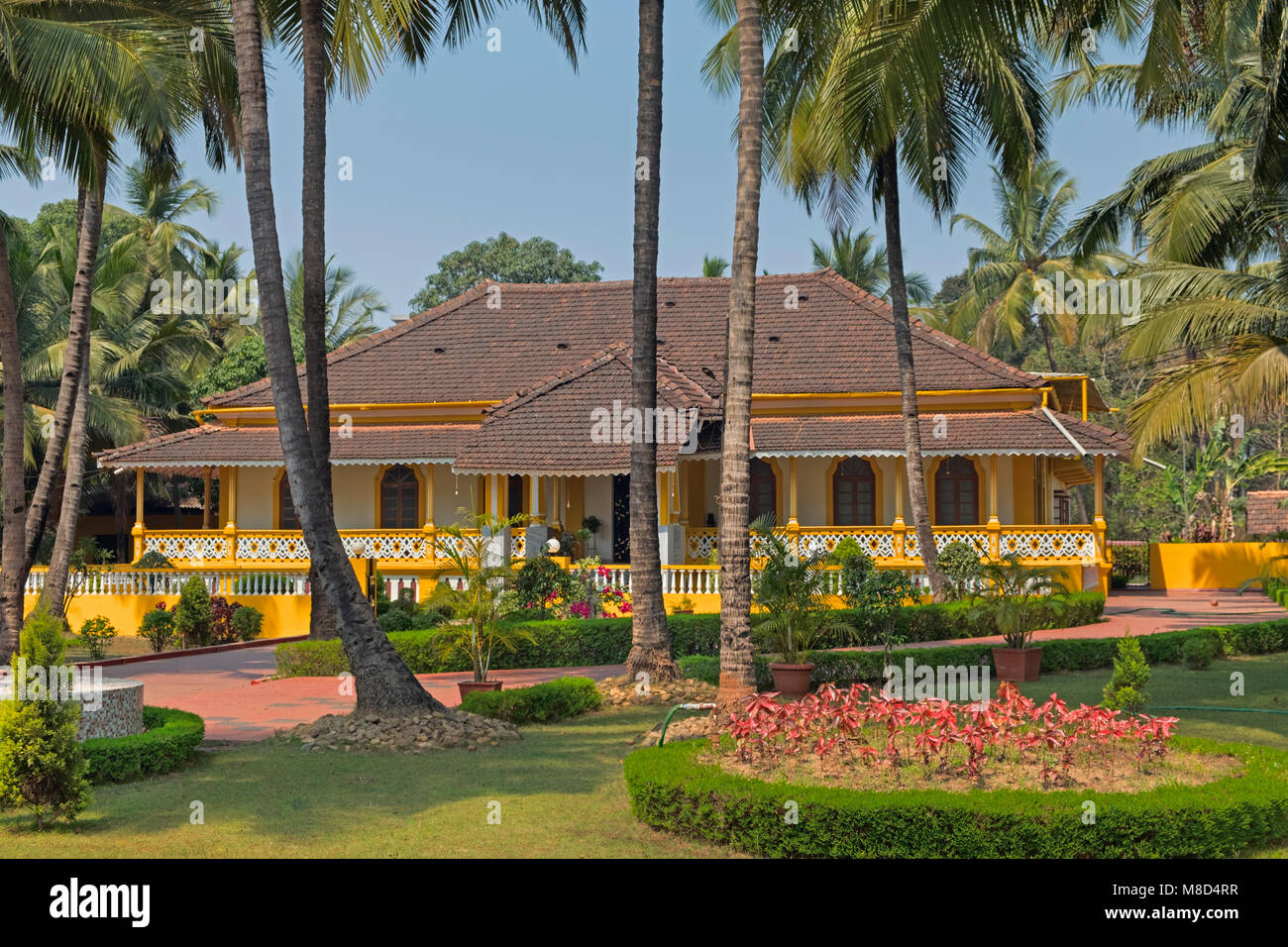 Il portoghese Mansion House Navelim nei pressi di Margao Goa in India Foto Stock