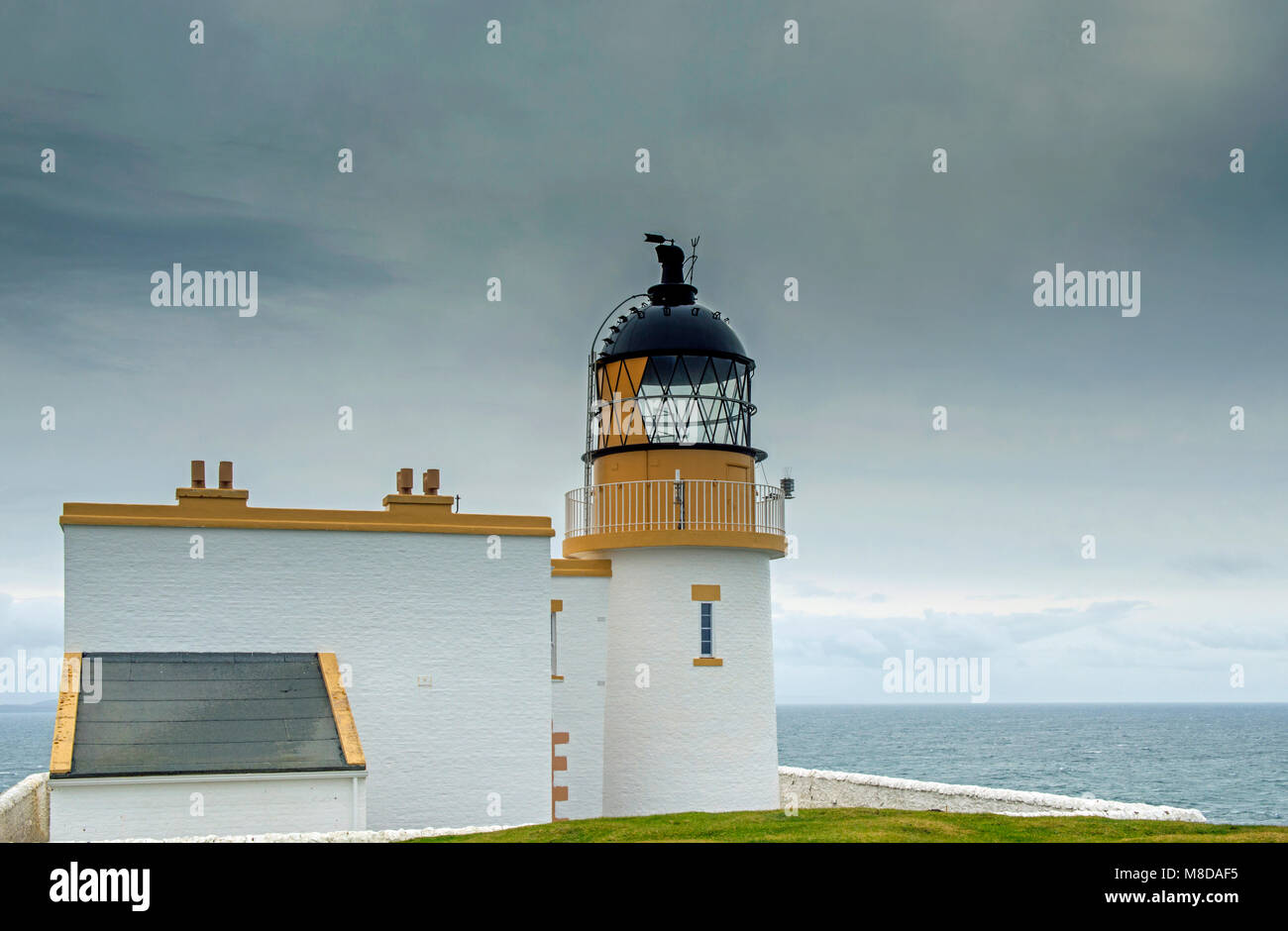 Stoer Head Lighthouse in Sutherland, a nord-ovest della Scozia Foto Stock