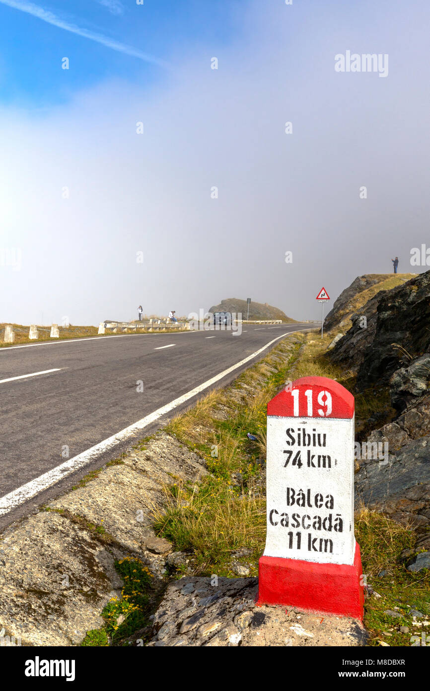 Transfagarasan Road, villaggio Cartisoara, distretto di Sibiu, Transilvania, Romania Foto Stock