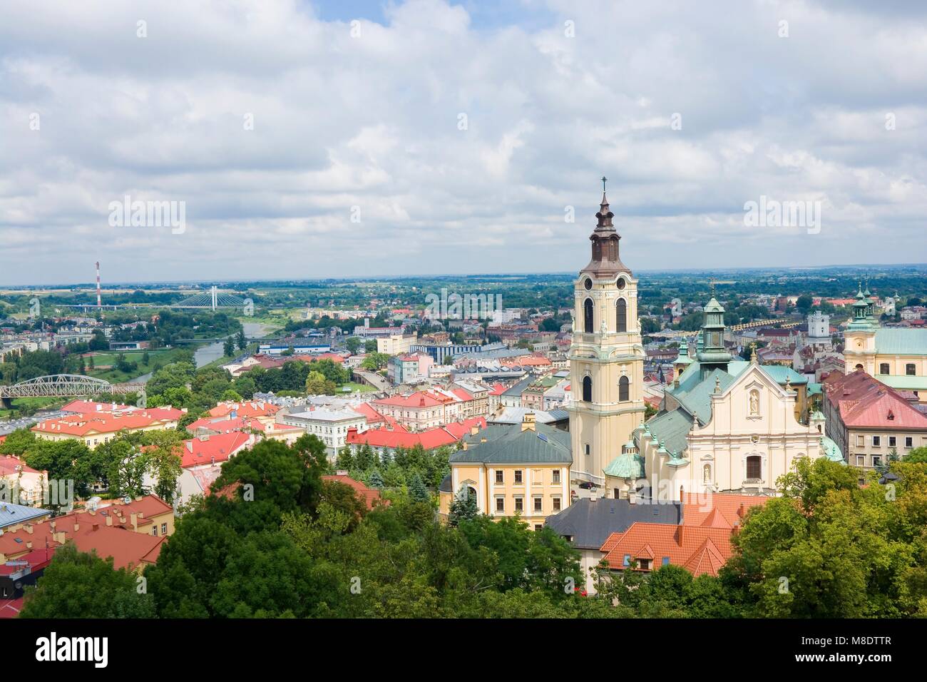 Vista panoramica della città vecchia di Przemysl, Polonia Foto Stock