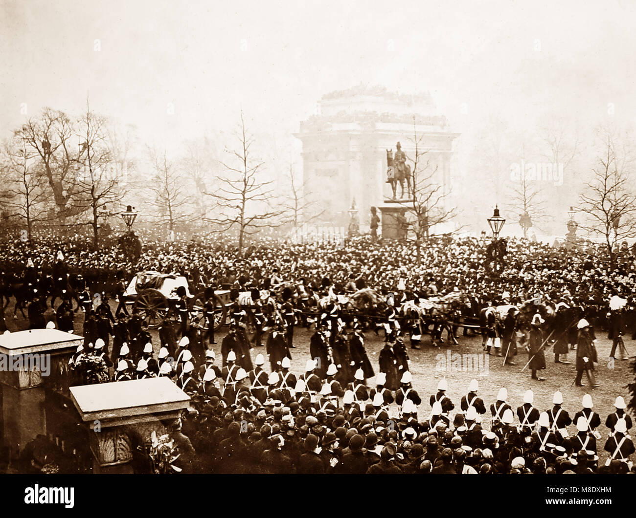 La regina Vittoria per il funerale, 1901 Foto Stock