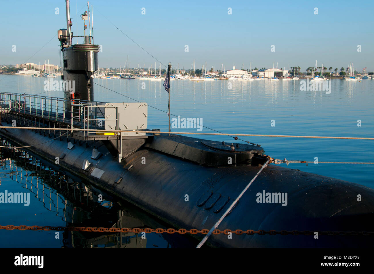 USS Dolphin sottomarino il Maritime Museum di San Diego, San Diego, California Foto Stock