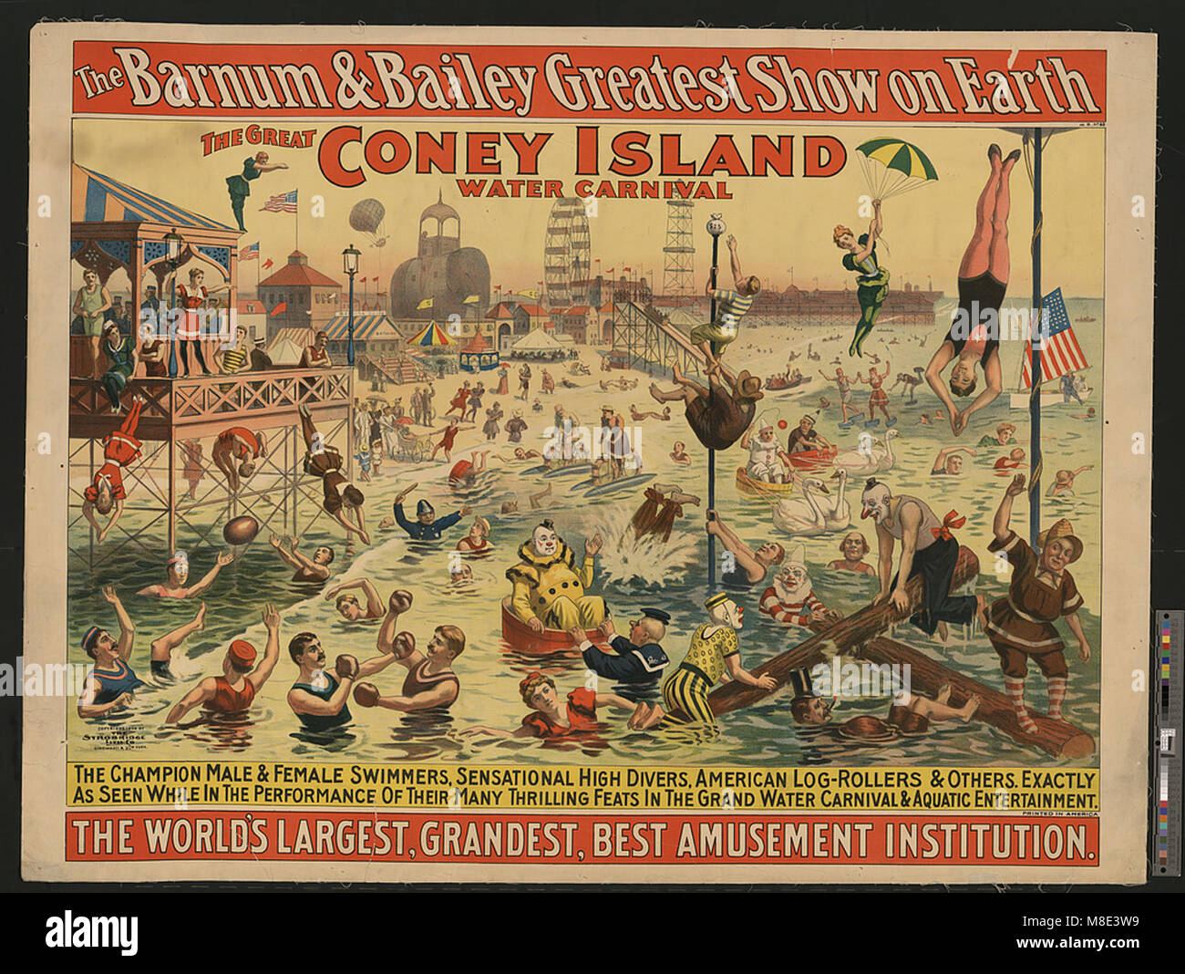 Il Barnum & Bailey più grande spettacolo sulla terra il grande Coney Island Carnevale d'acqua. LCCN2002719199 Foto Stock