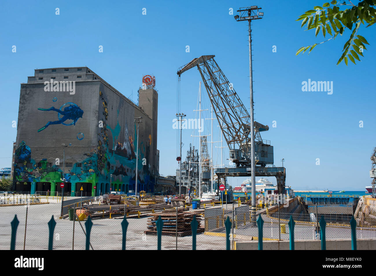 Pireo, cantiere navale. La Grecia. Foto Stock