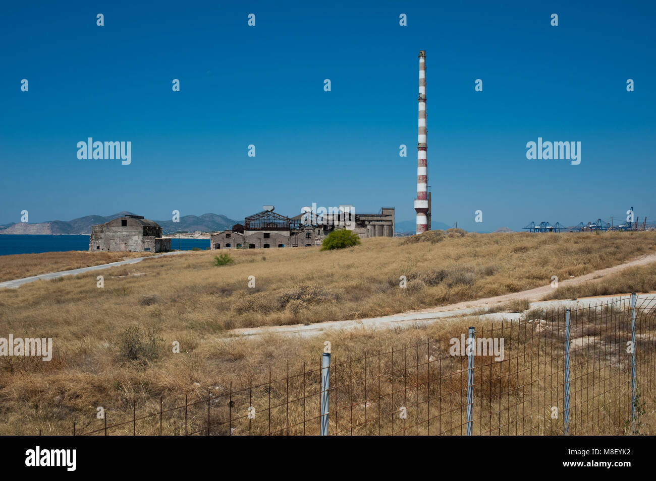 Pireo, fabbrica abbandonata. La Grecia. Foto Stock