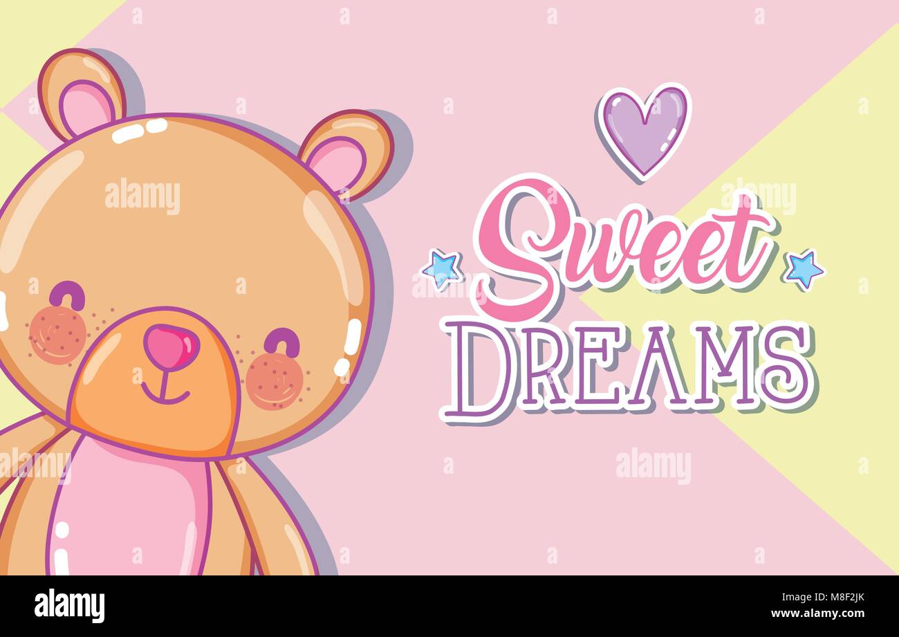 Dolci sogni messaggio Illustrazione Vettoriale