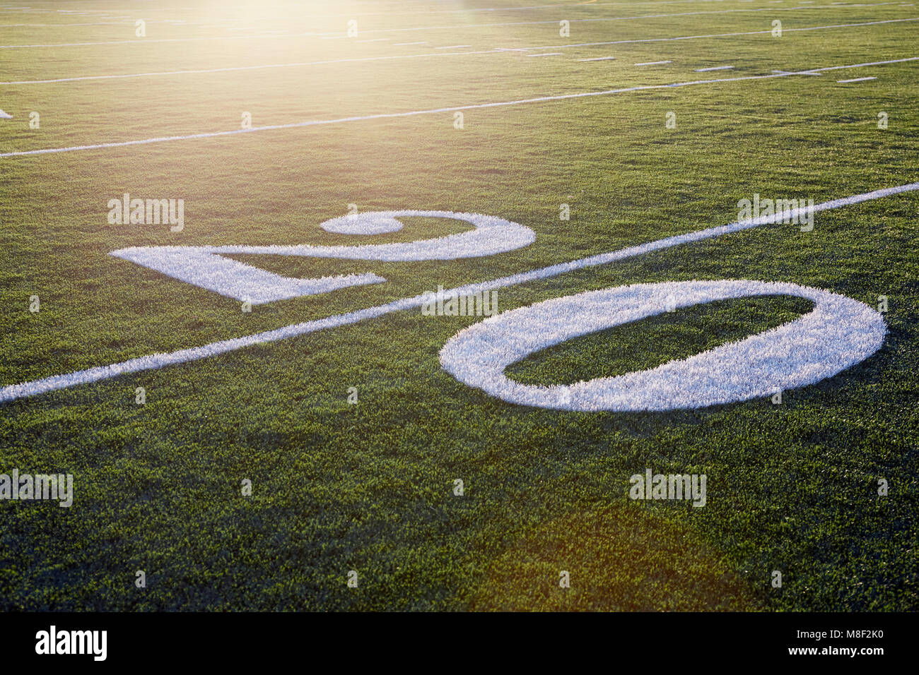 Venti cantiere linea verde sul campo da gioco Foto Stock