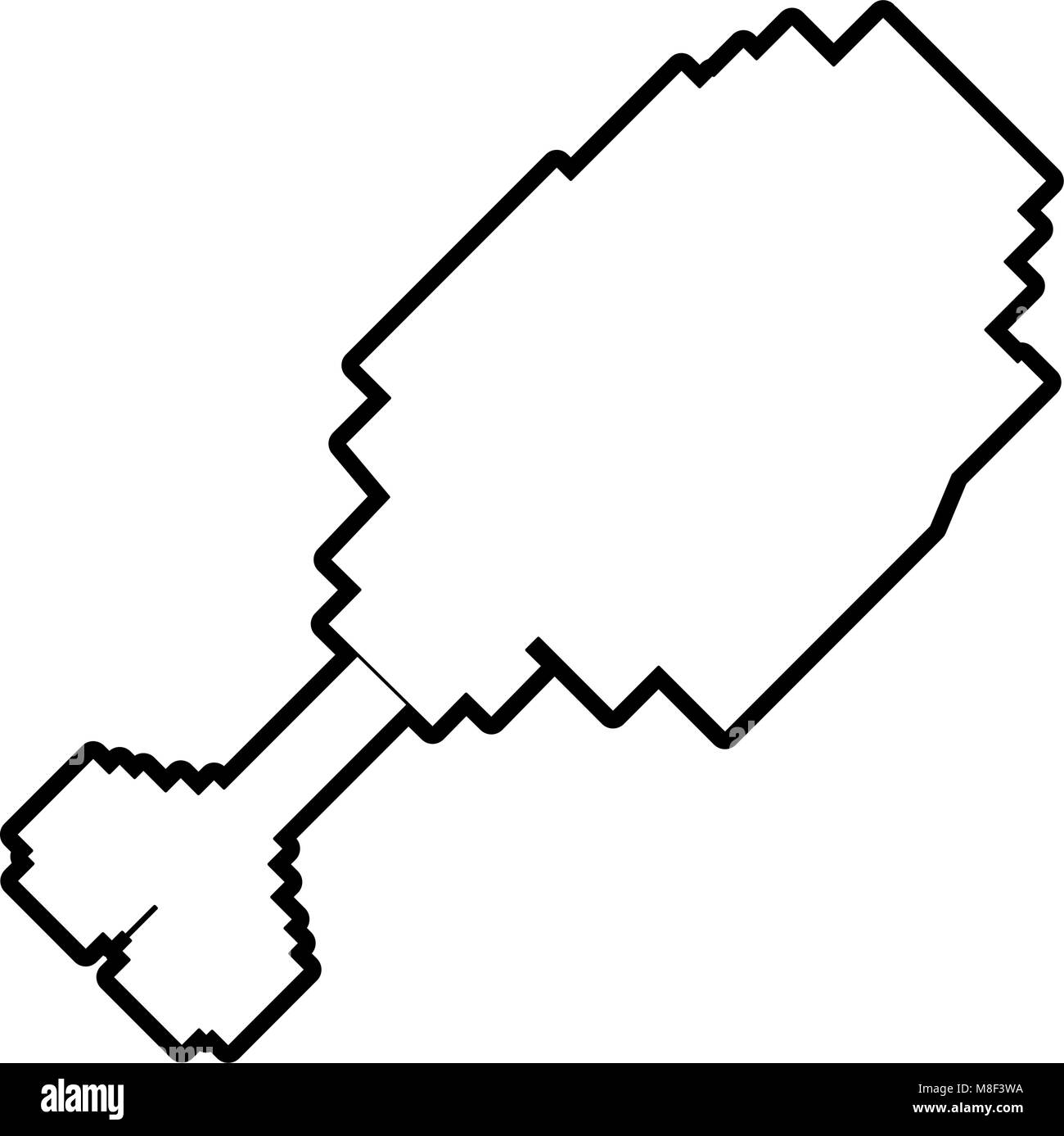 Pixel coscia di pollo illustrazione vettoriale graphic design Illustrazione Vettoriale