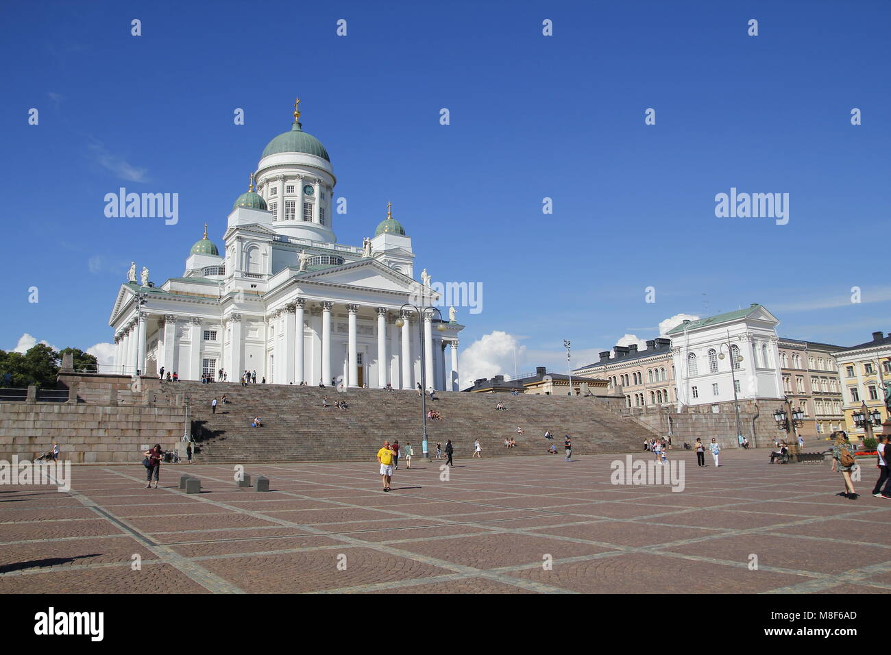 Il finlandese evangelica cattedrale luterana di Helsinki, Finlandia. La chiesa fu originariamente costruito da 1830-1852 Foto Stock