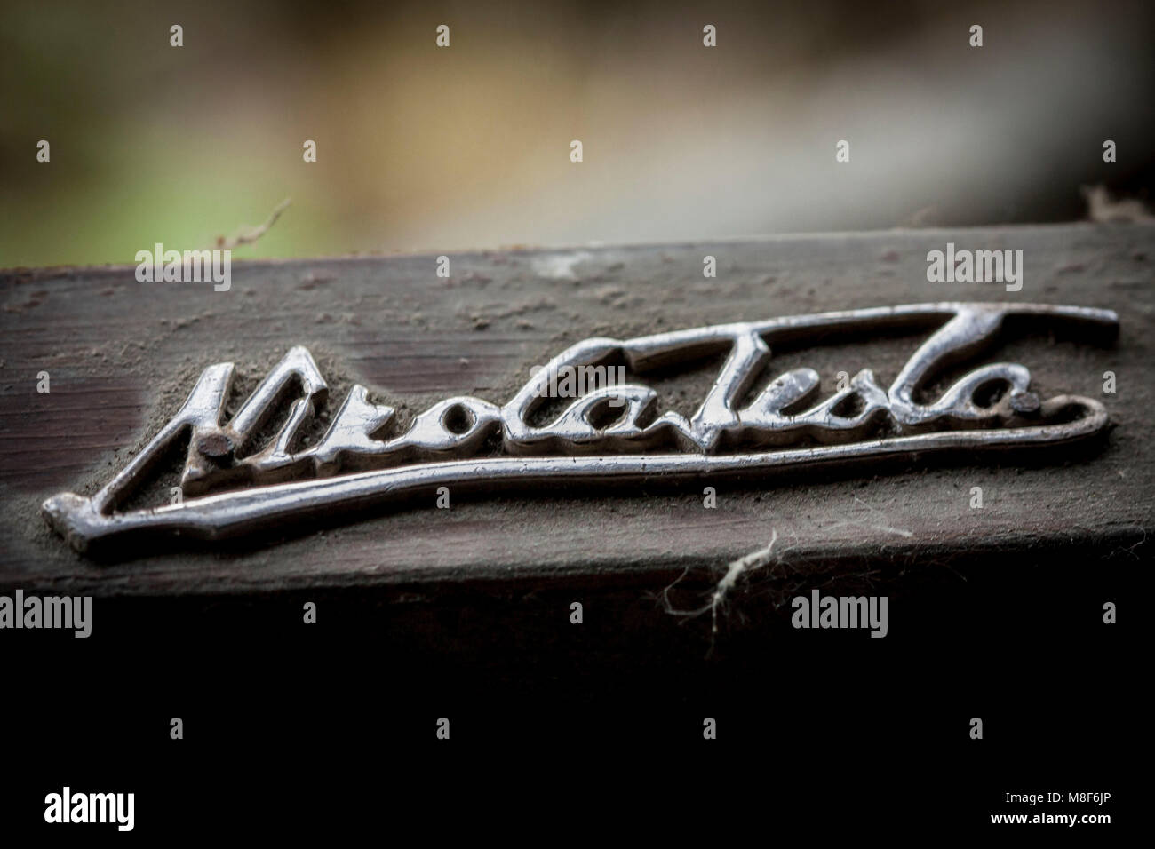 Nikola Tesla parte della vecchia radio Foto Stock