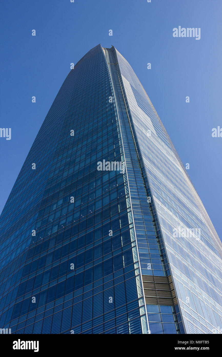 La Gran Torre Santiago (Sky Costanera) all'Costanera Center nel centro di Santiago de Cile America del Sud. Foto Stock