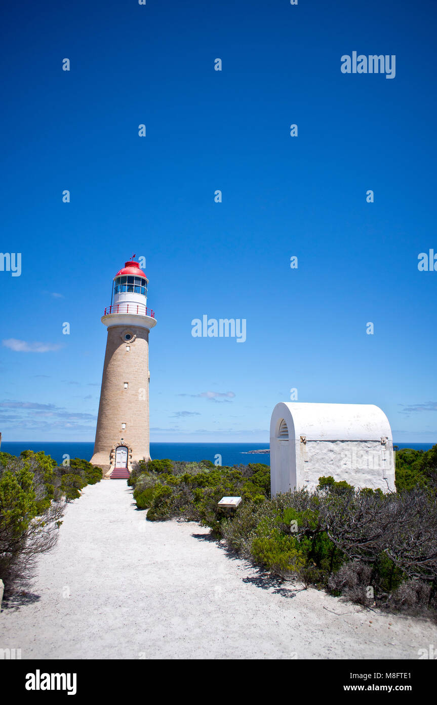 Cape du Couedic faro, Kangaroo Island, Sud Australia, Parco Nazionale di Flinders Chase Foto Stock
