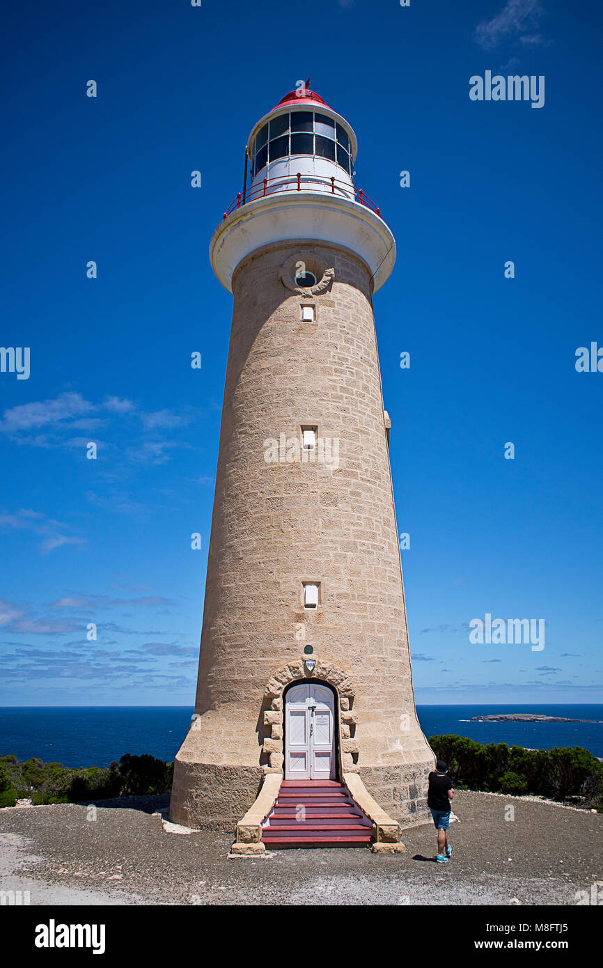 Cape du Couedic faro, Kangaroo Island, Sud Australia, Parco Nazionale di Flinders Chase Foto Stock