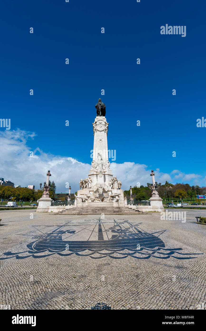 Monumento al marchese di Pombai, Lisbona, Portogallo Foto Stock