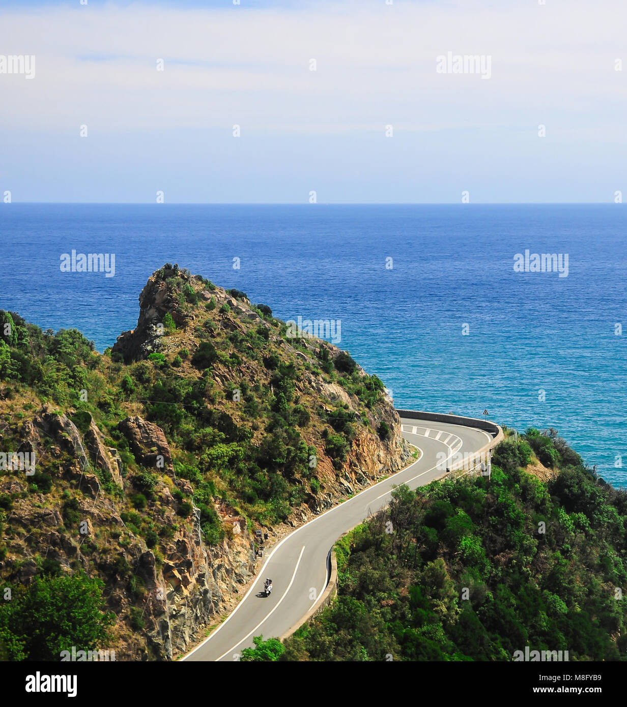 Nuova Zelanda autostrada costiera: una strada panoramica che si snoda lungo la riva occidentale dell'Isola Sud della Nuova Zelanda. Foto Stock