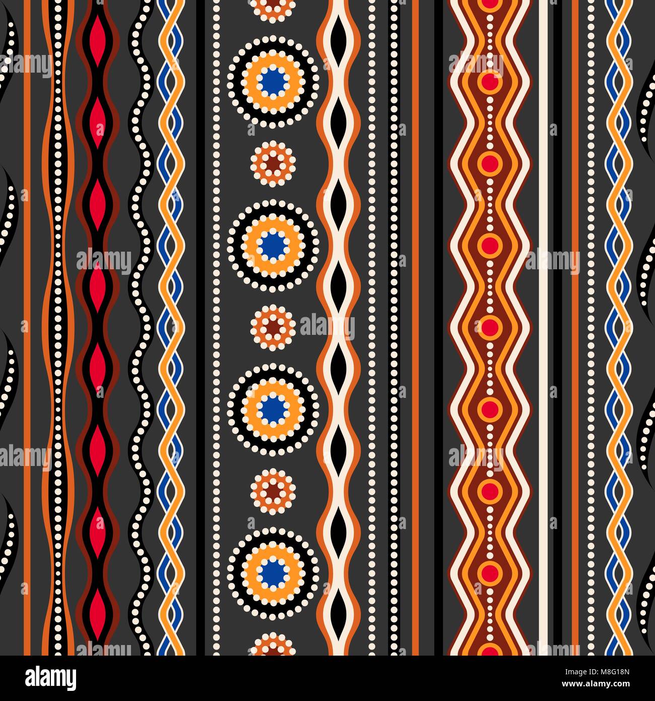 Etnica pattern senza giunture. Australian tradizionale ornamento geometrico Illustrazione Vettoriale