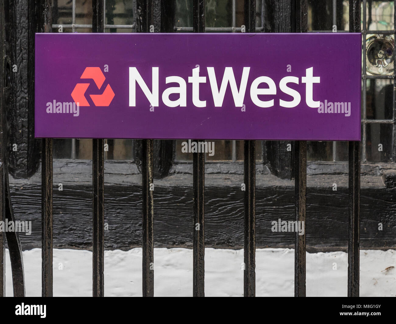 Natwest Bank, Stockport Town Center, Greater Manchester, Regno Unito Foto Stock
