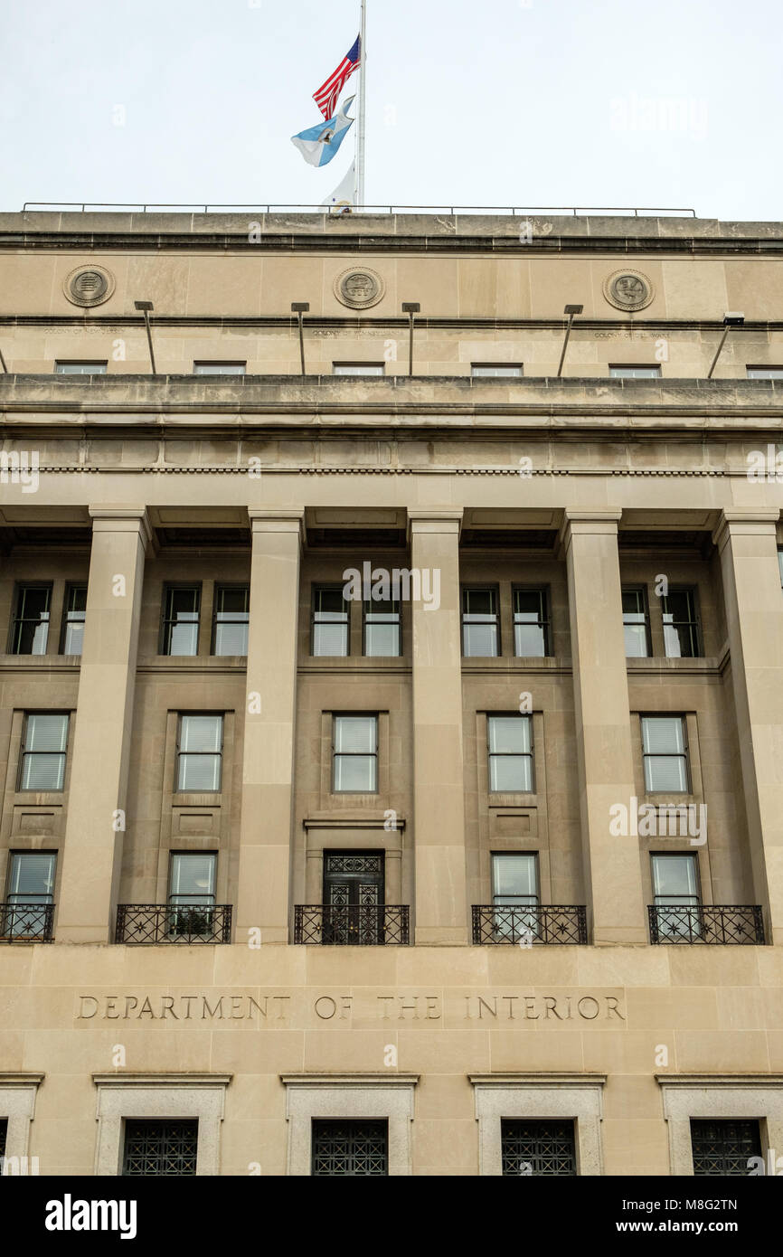 Stewart Lee Udall Dipartimento dell'interno edificio, Reparto di Stati Uniti dell'Interno, 1849 C Street NW, Washington DC Foto Stock