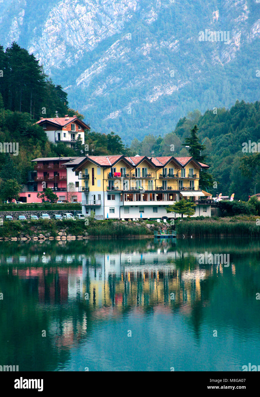 Lago di Ledro, Trento, Trentino, Italia Foto Stock